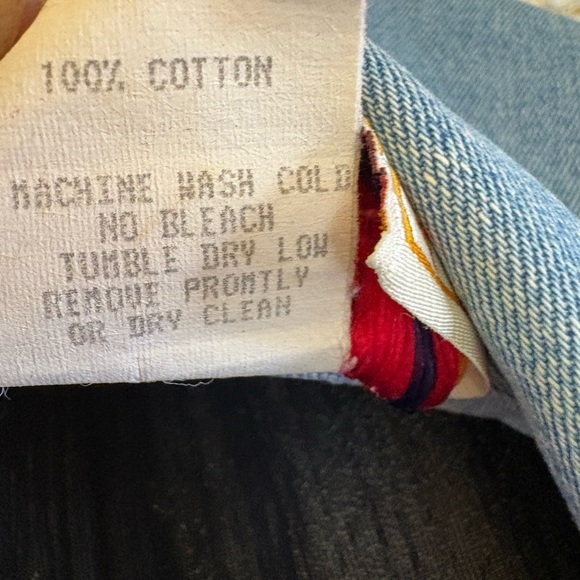 Vintage “Tickets” Blue Denim Crop Denim Vest Top - Picture 16 of 16